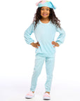 Stretch Velvet Blouson Sleeve Raglan Girls chaserbrand