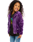 Stretch Velvet Moto Jacket Girls chaserbrand