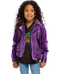 Stretch Velvet Moto Jacket Girls chaserbrand