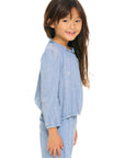 Ruffle Neck Pocket Shirred Tee GIRLS chaserbrand