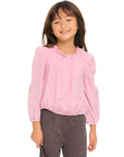 Ruffle Neck Pocket Shirred Tee GIRLS chaserbrand