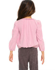 Ruffle Neck Pocket Shirred Tee GIRLS chaserbrand