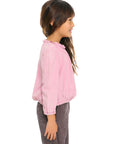 Ruffle Neck Pocket Shirred Tee GIRLS chaserbrand