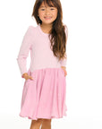 Puff Long Sleeve Dress With Twirl Skirt GIRLS chaserbrand