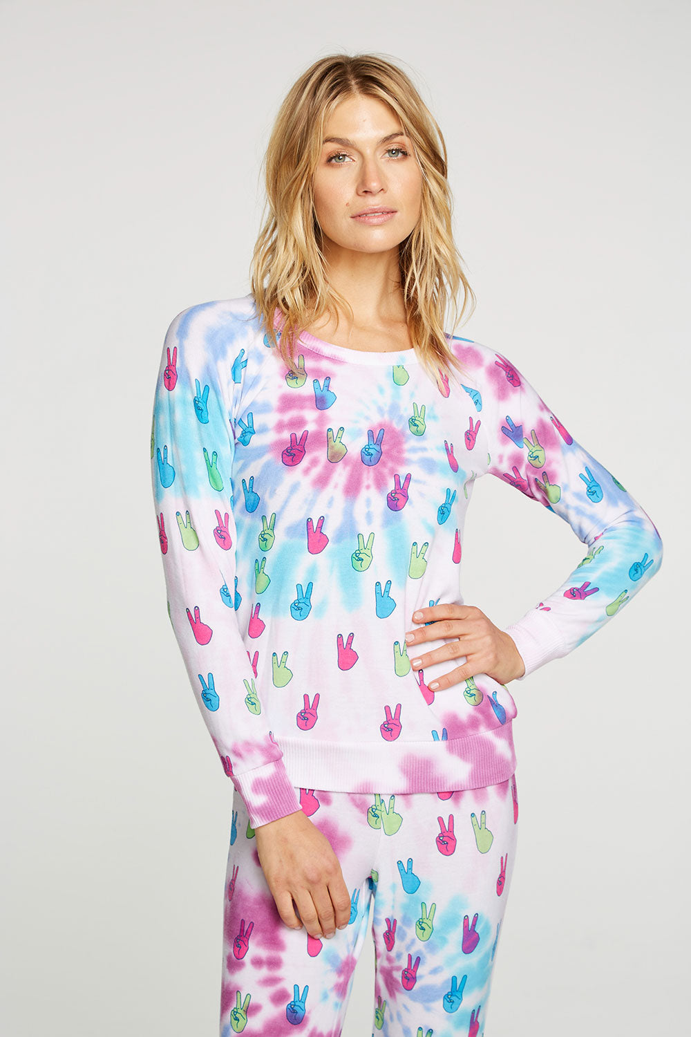 Tie Dye Peace Out Pullover WOMENS - chaserbrand