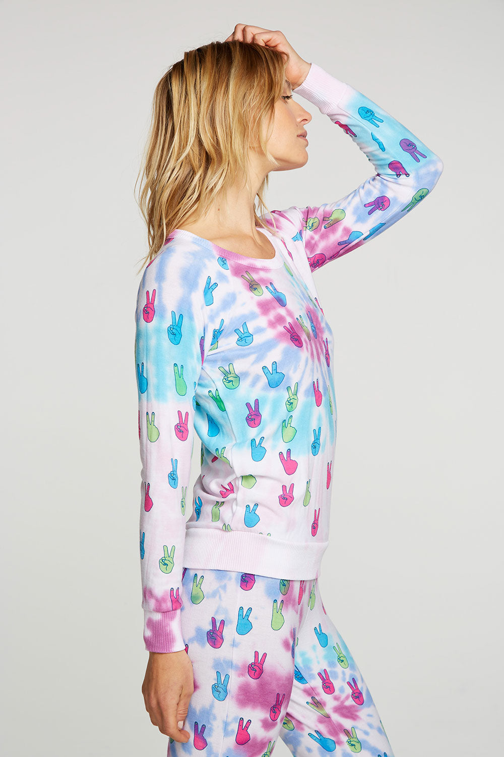 Tie Dye Peace Out Pullover WOMENS - chaserbrand