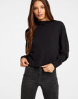 Gauzy Cotton Funnel Neck Drop Shoulder Dolman Tee WOMENS - chaserbrand