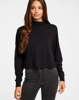 Gauzy Cotton Funnel Neck Drop Shoulder Dolman Tee WOMENS - chaserbrand