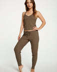 Cozy Rib Cropped Double V Cami WOMENS - chaserbrand