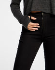 Triblend Jersey Cropped Open Neck Long Sleeve Thumbhole Tee WOMENS - chaserbrand