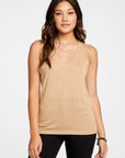 Linen Jersey V Neck Muscle Tank WOMENS - chaserbrand