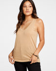 Linen Jersey V Neck Muscle Tank WOMENS - chaserbrand