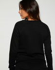 Linen French Terry Long Sleeve Raw Edge Raglan Pullover WOMENS - chaserbrand