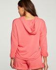 Slub French Terry Rolled Sleeve Pullover Hoodie WOMENS - chaserbrand
