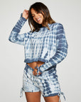 Cashmere Fleece Lace Up Sleeve Pullover Hoodie WOMENS - chaserbrand