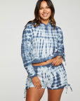 Cashmere Fleece Lace Up Sleeve Pullover Hoodie WOMENS - chaserbrand