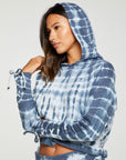 Cashmere Fleece Lace Up Sleeve Pullover Hoodie WOMENS - chaserbrand