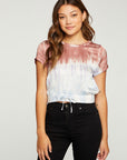 Stretch Silky Basics Cropped Drawstring Rib Waist Short Sleeve WOMENS - chaserbrand