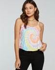 rPET Vintage Jersey Flouncy Double V Cami WOMENS - chaserbrand