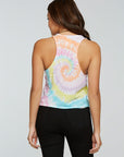 rPET Vintage Jersey Cropped Scoop Neck Racerback Tank WOMENS - chaserbrand