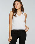 rPET Vintage Jersey Cropped Scoop Neck Racerback Tank WOMENS - chaserbrand