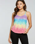 Slub Jersey V Neck Knot Back Shirttail Cami WOMENS - chaserbrand