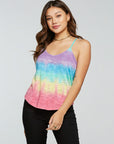 Slub Jersey V Neck Knot Back Shirttail Cami WOMENS - chaserbrand