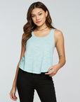 Slub Jersey Flouncy Racerback Tank WOMENS - chaserbrand