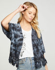 Cloud Jersey Crochet Trim Short Sleeve Kimono WOMENS - chaserbrand
