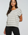 Linen Jersey Rolled Short Sleeve Hi Lo Pocket Tee WOMENS - chaserbrand