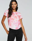 Gauze Jersey Short Sleeve Hi Lo Shirttail Tee WOMENS - chaserbrand