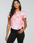 Gauze Jersey Short Sleeve Hi Lo Shirttail Tee WOMENS - chaserbrand