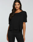 Gauze Jersey Boxy Short Sleeve Hi Lo Tee WOMENS - chaserbrand