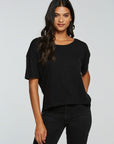 Gauze Jersey Boxy Short Sleeve Hi Lo Tee WOMENS - chaserbrand