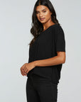Gauze Jersey Boxy Short Sleeve Hi Lo Tee WOMENS - chaserbrand