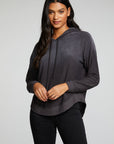 Rpet Cozy Knit Long Sleeve Drop Shoulder Hi Lo Shirttail Hoodie WOMENS - chaserbrand