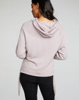 Linen French Terry Long Sleeve Side Tie Batwing Pullover Hoodie WOMENS - chaserbrand