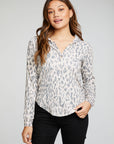 Vintage Rib Long Sleeve Henley Shirttail Pullover Hoodie WOMENS - chaserbrand