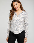 Vintage Rib Long Sleeve Henley Shirttail Pullover Hoodie WOMENS - chaserbrand
