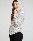 Vintage Rib Long Sleeve Henley Shirttail Pullover Hoodie WOMENS - chaserbrand