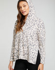 Rpet Love Rib Long Sleeve Drop Shoulder Slit Side Pullover Hoodie WOMENS - chaserbrand