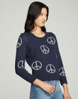 Cotton Blend Intarsia Sweater WOMENS chaserbrand