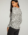 Rpet Vintage Rib Long Sleeve Deep V Neck Tee With Shirring WOMENS - chaserbrand