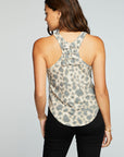 Recycled Vintage Jersey Shirttail Ruffle Racer Back Tank WOMENS chaserbrand