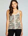 Recycled Vintage Rib Snap Front Tank WOMENS chaserbrand