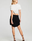 Recycled Cozy Rib Smocked Hi Lo Shirttail Skirt WOMENS chaserbrand