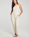 Recycled Cozy Rib Low Back Tank Jumpsuit WOMENS chaserbrand
