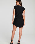 Recycled Cozy Knit Cap Sleeve Shirttail Hi Lo Dress WOMENS chaserbrand