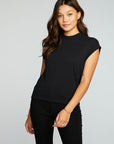 Gauze Jersey Crew Neck Sleevless Dolman Tee WOMENS chaserbrand