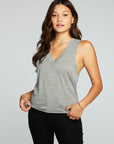 Triblend Jersey V Neck Deep Armhole Muscle Tank WOMENS chaserbrand